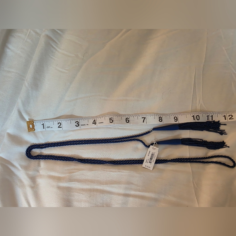 NWT Kendra Scott Blue Tassel Phara Necklace Matte Cobalt
